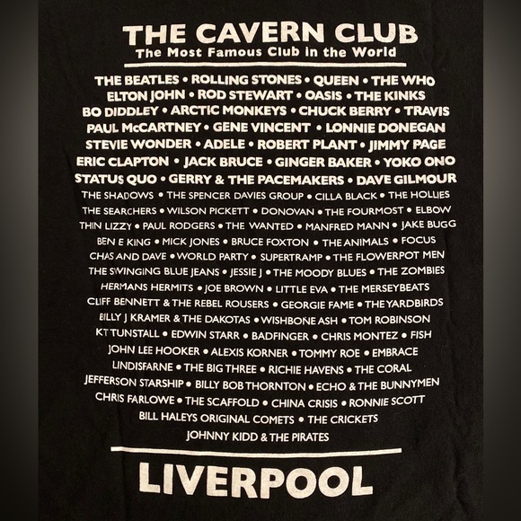 The Cavern Liverpool Worlds Most Famous Club Black T-Shirt Mens M - Picture 4 of 5